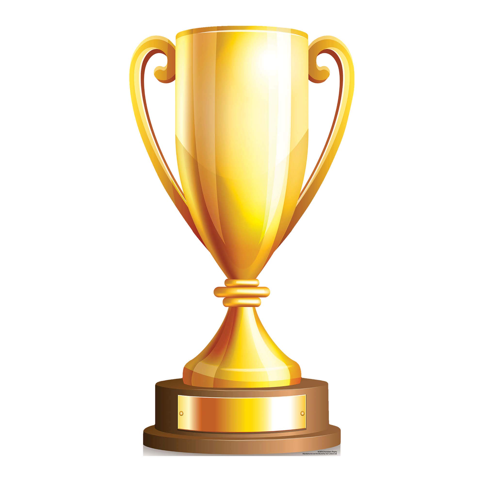 SC878 Star Cutouts Large Champions Trophy Cardboard Cutout – Football Party Decoration Display Prop