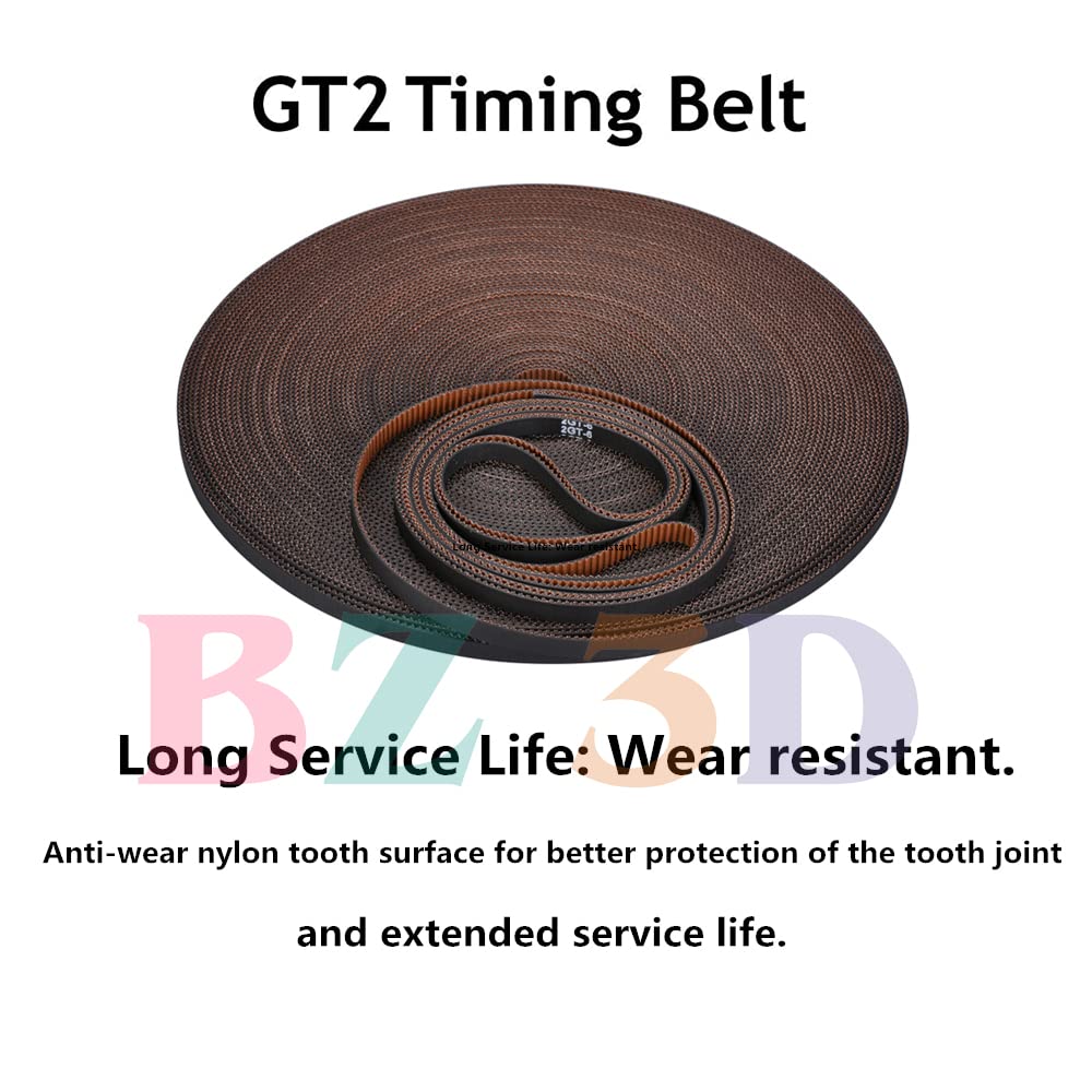 GT2 Zahnriemen 2 Meter, 6 Mm Breit, Für Ender 3/5 3D-Drucker - Inkl. 6 Kupferschnallen