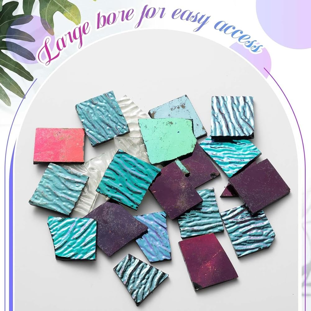 Fusible Dichroic Glasreste Assortiert 4 für Mikrowelle für Fusing-Ofen, Irisierende Effekte Materialien für Schmuckherstellung
