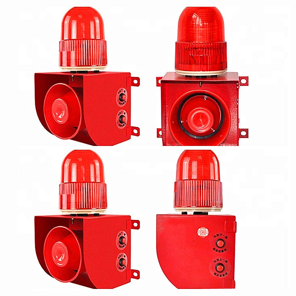 Wired Strobe Siren 120dB 12V DC 500ma ABS Plastique Matériel