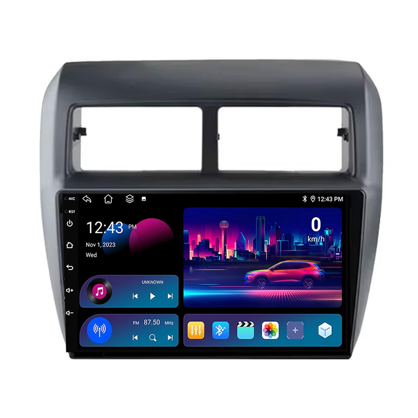Radio samochodowe z systemem Android 2 Din do Toyota Wigo Agya 2012-2018 ekran dotykowy 9-calowy nawigacja satelitarna nawigacja GPS multimedialny odtwarzacz wideo z Bluetooth 4G WiFi FM RDS DSP(P18
