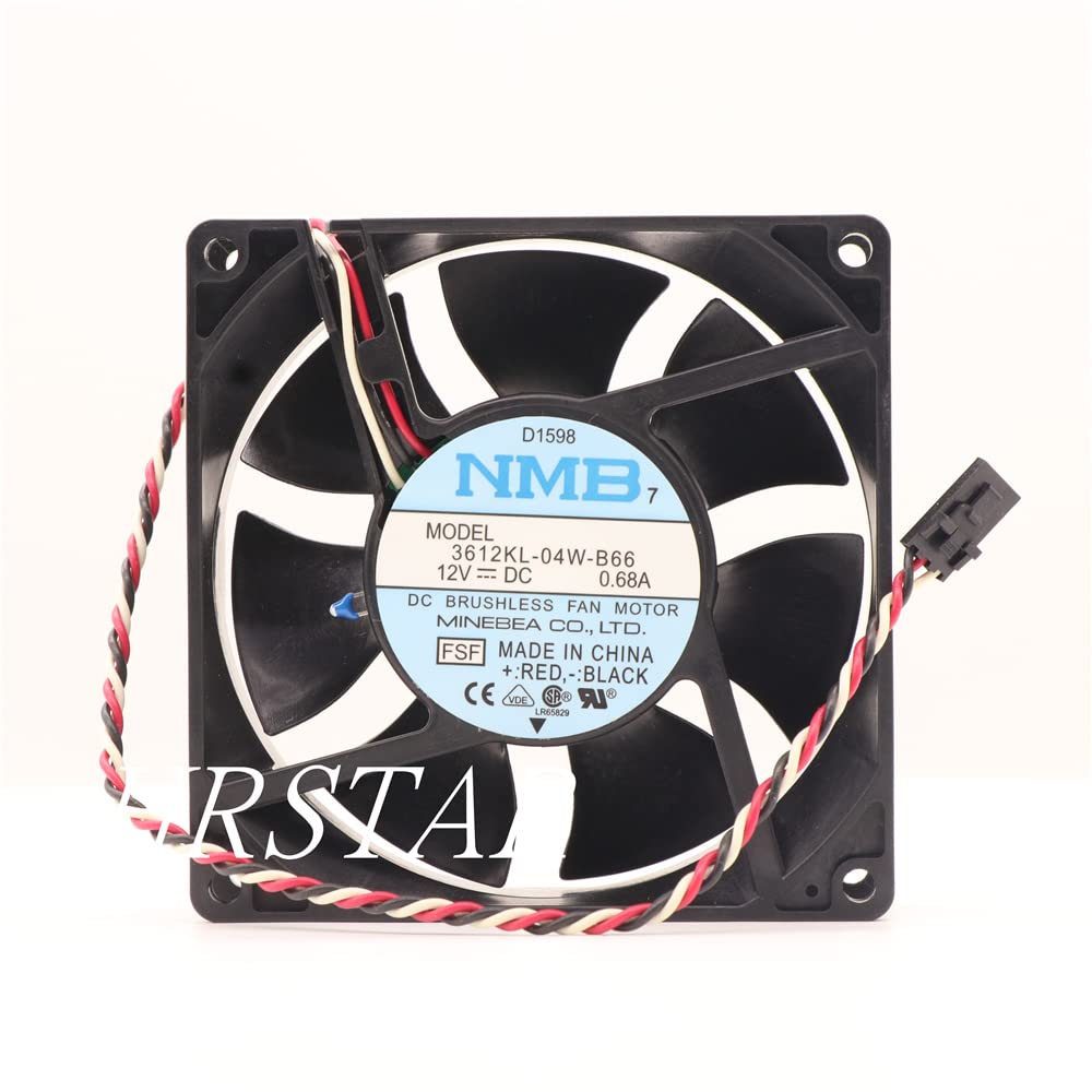for NMB 3612KL-04W-B66 Case Fan DC 12V 0.68A 9cm D1598 Server Fan New