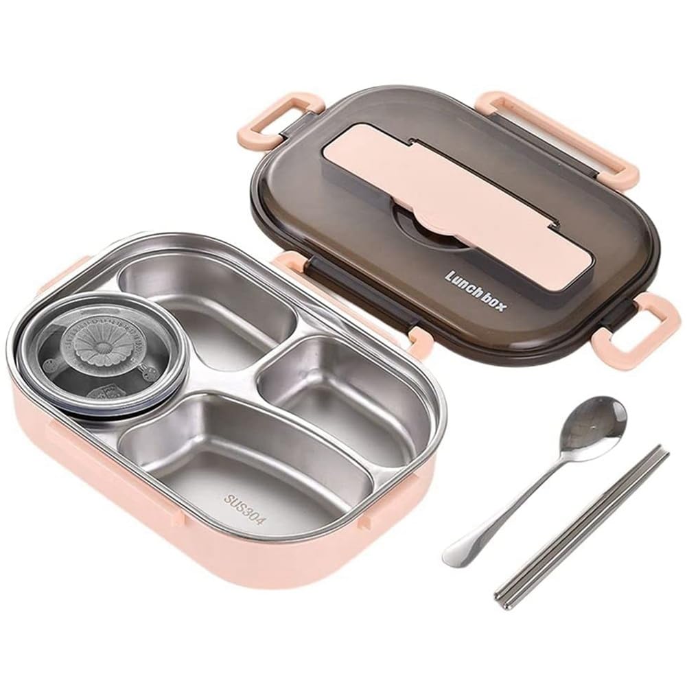Boîte à Déjeuner Bento Tagtight 1,5L - Isolée et Anti-Fuite en Acier Inoxydable Rose