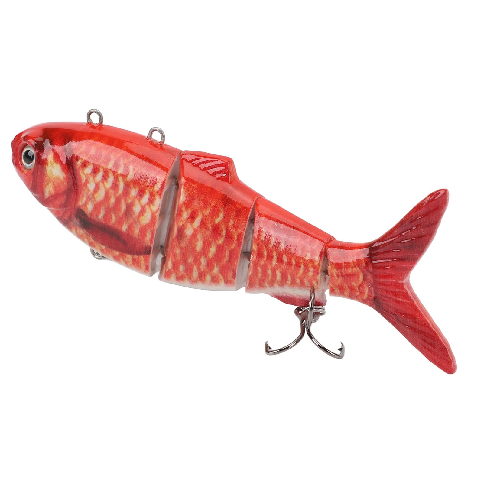 CHICIRIS Esca da Pesca Elettrica, Esca Robotica Ricaricabile USB Multi Snodata con Luce LED e Programma di Nuoto dei Pesci Simulato, per la Pesca D'Acqua Dolce