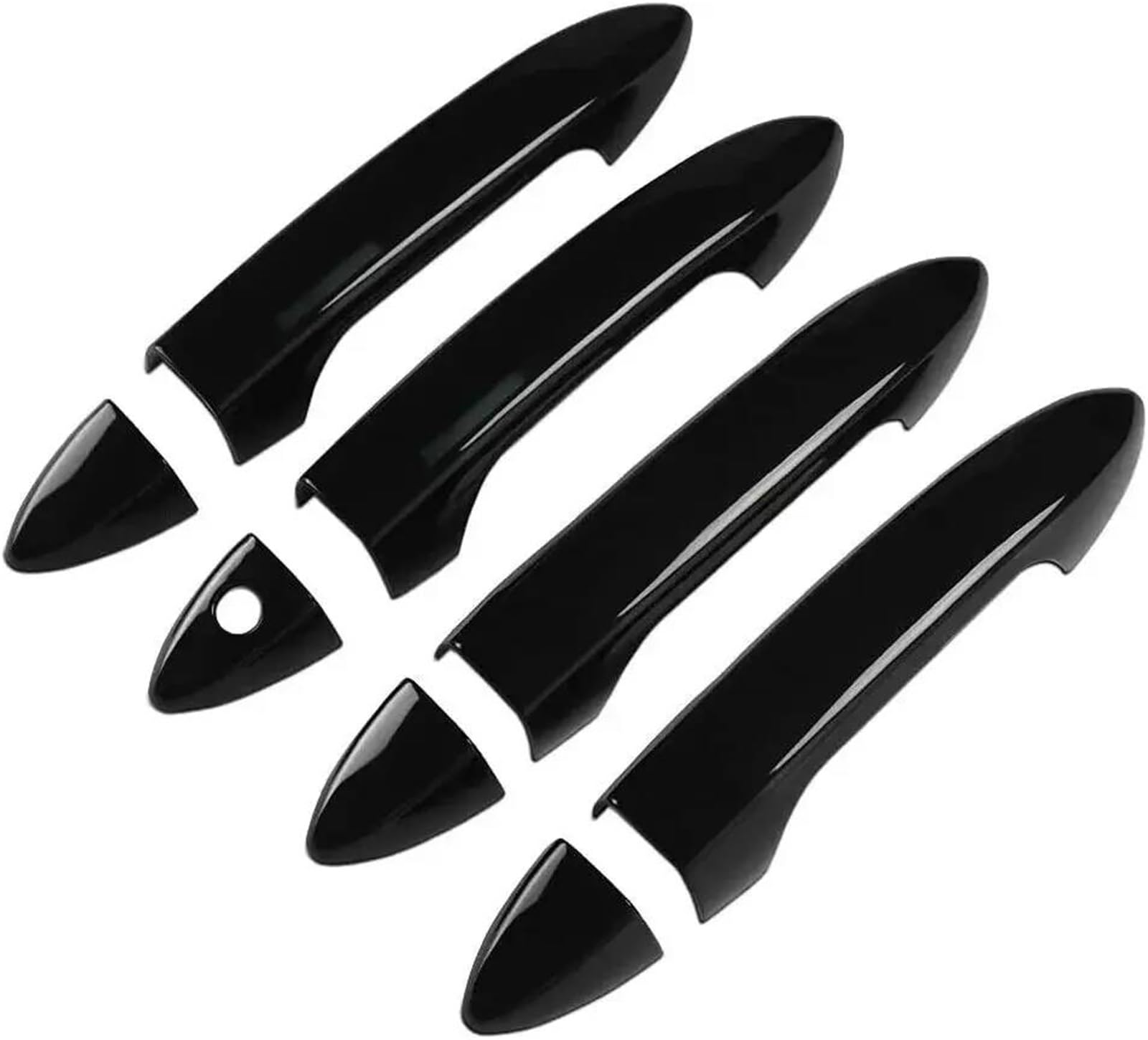 Yytemd Black Car Side Door Handle Cover Moulding Trim Exterior Decor Accessories For Accord 2013-2017 Chrome(Black)