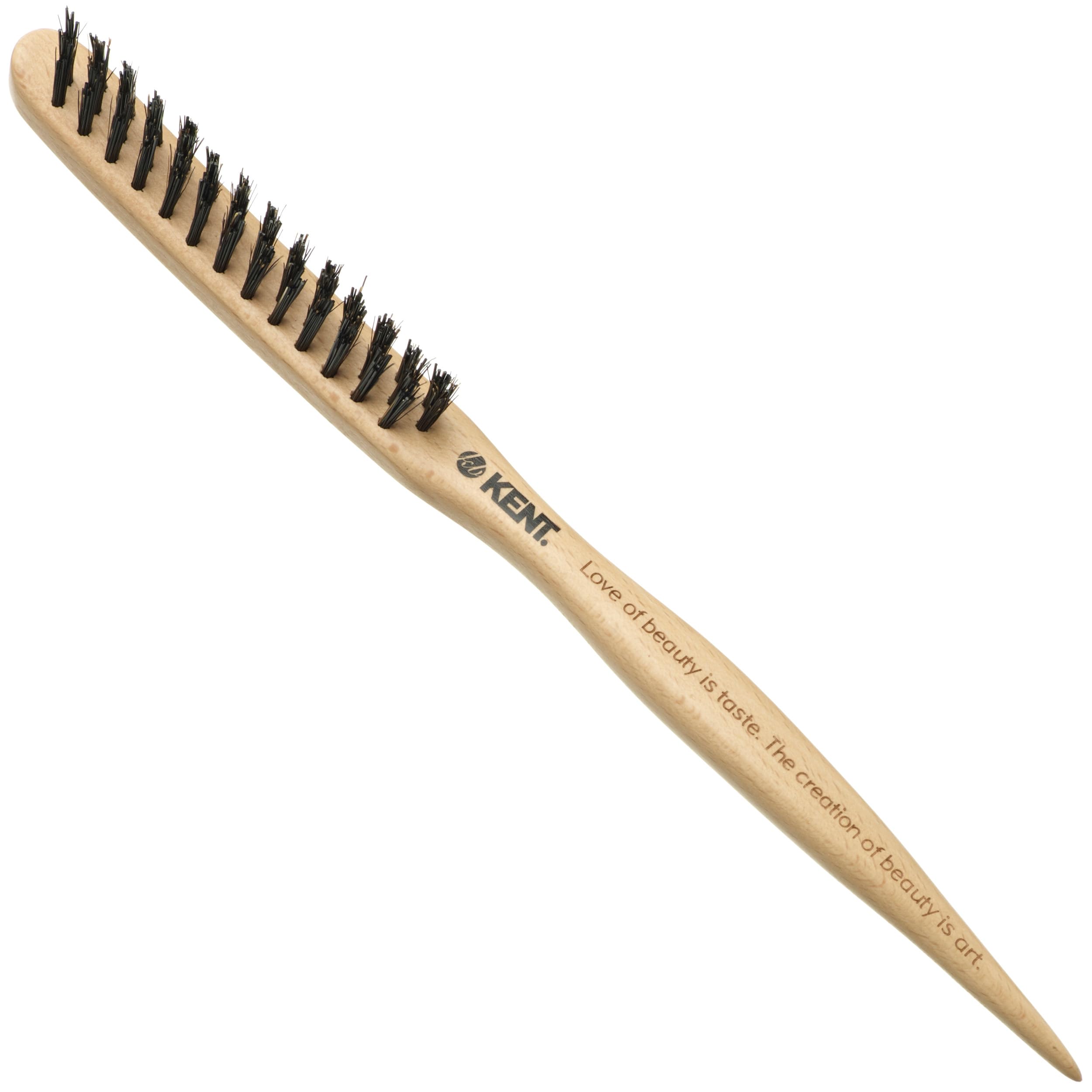 Kent PF15 Back Combing Hairbrush - Mountains design (PACK OF 1), Beige