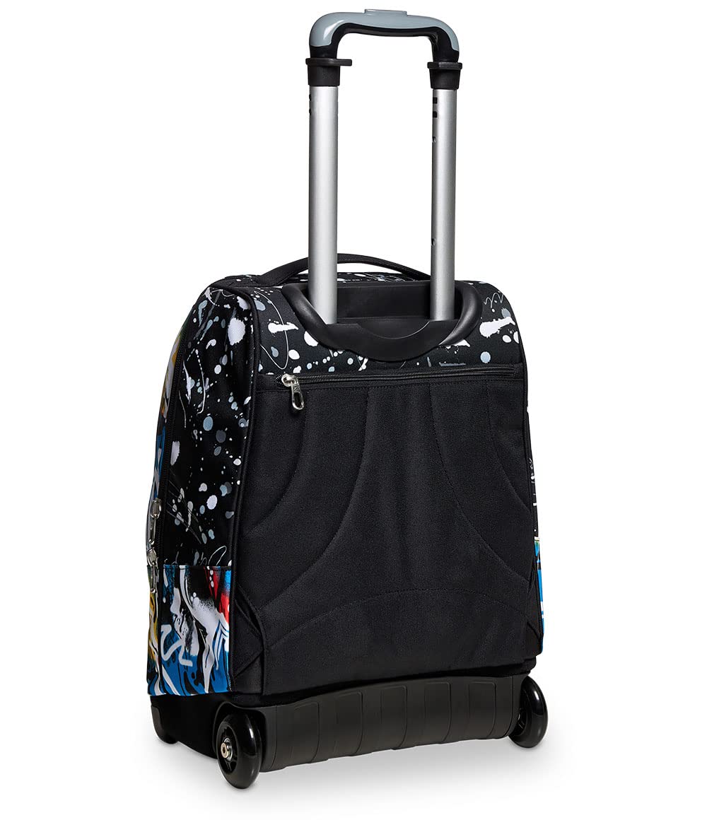 Seven Zaino Trolley, Scuola Elementare, Doppio Uso, Doppio Scomparto, Spallacci a Scomparsa, Bambino, Navy Bush, multicolore