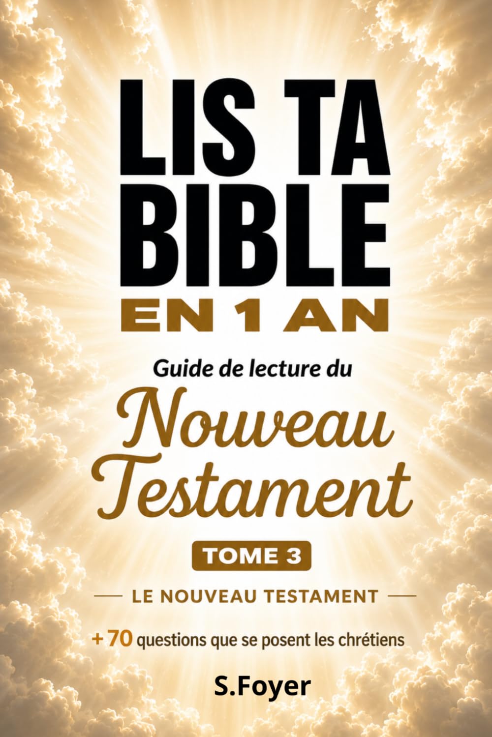 LIS TA BIBLE EN 1 AN: Guide de lecture du nouveau Testament + 70 questions que les chrétiens se posent (Etudes bibliques et prière)