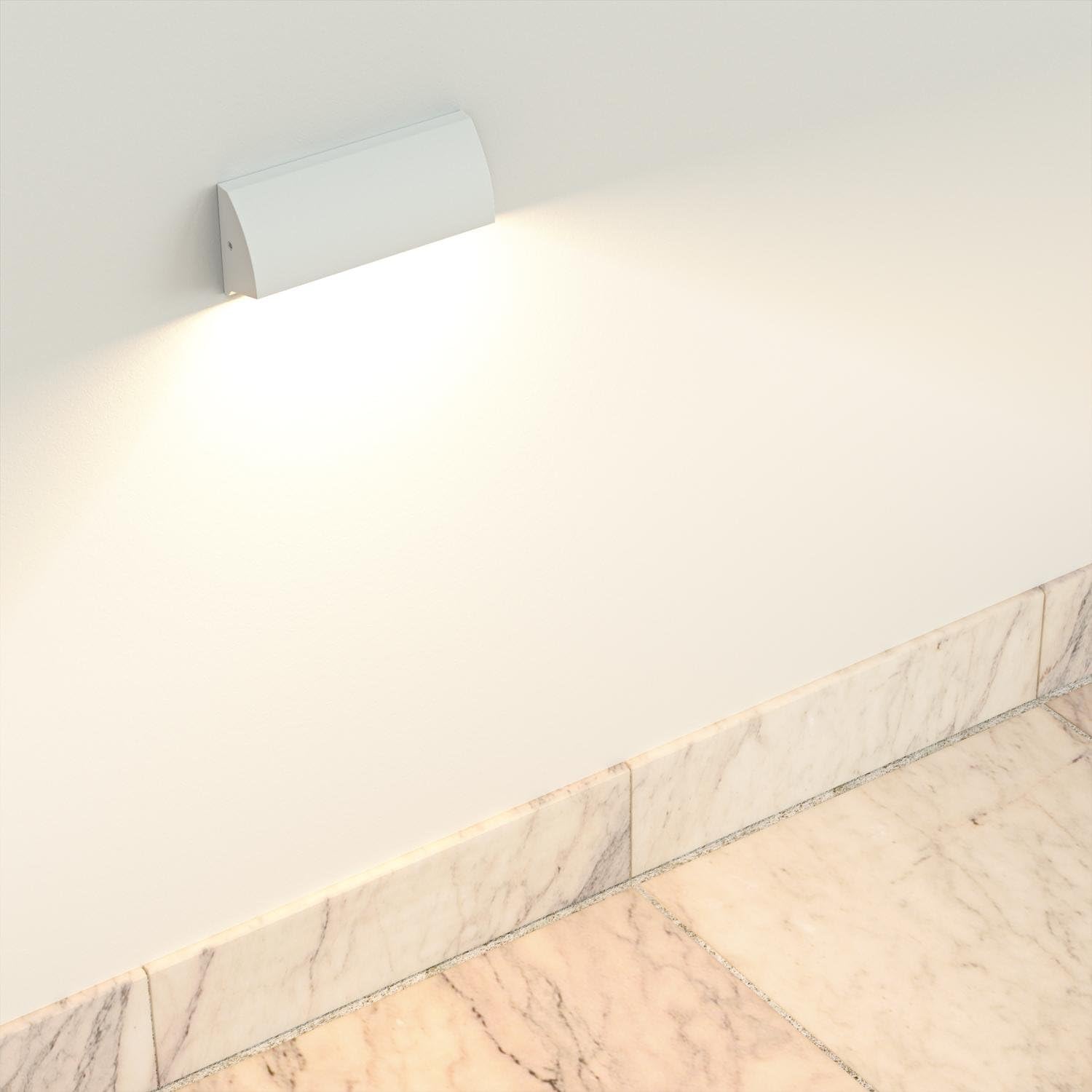 ledscom.de 3 LED wall Light/Staircase Light SEGIN for Outdoors IP54, Flat, Downlight matt, Angular, 3.8 W, 265lm, Warm White - Image 4
