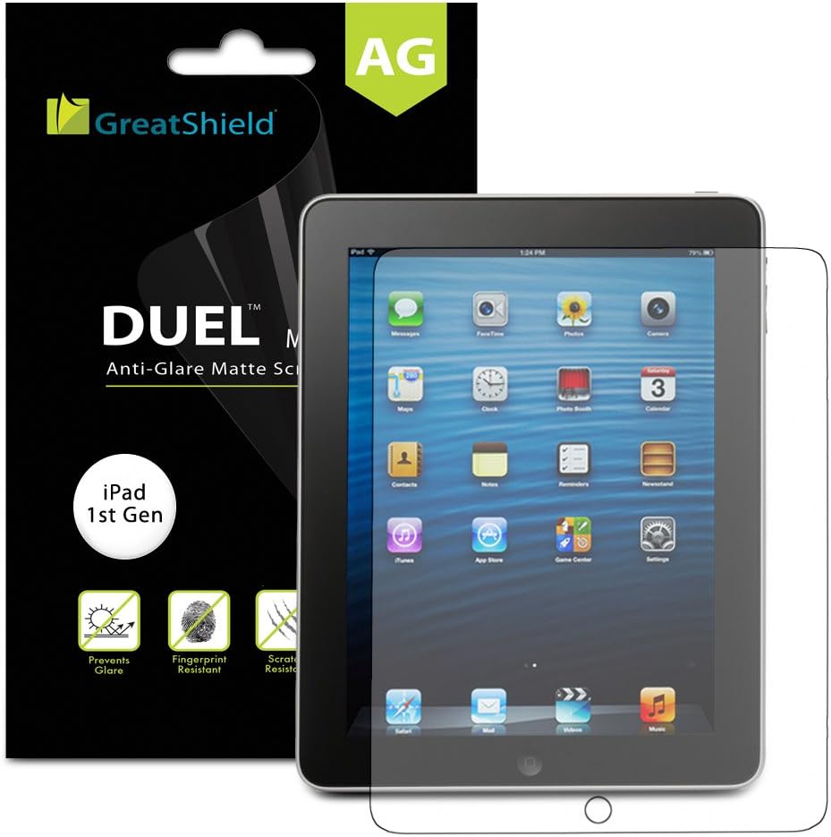 GreatShield Ultra Anti-Glare (Matte) Clear Screen Protector Film for Apple iPad 1st Gen (2 Pack)
