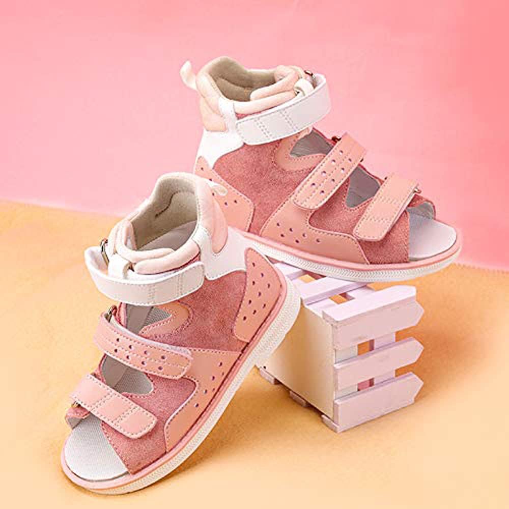 princepard Orthopedic Corrective sandals for Boys and Girls, Children's Open-toe Summer Shoes for Toddlers Flat Feet, High Back with Ankle Support, Non-slip Soles