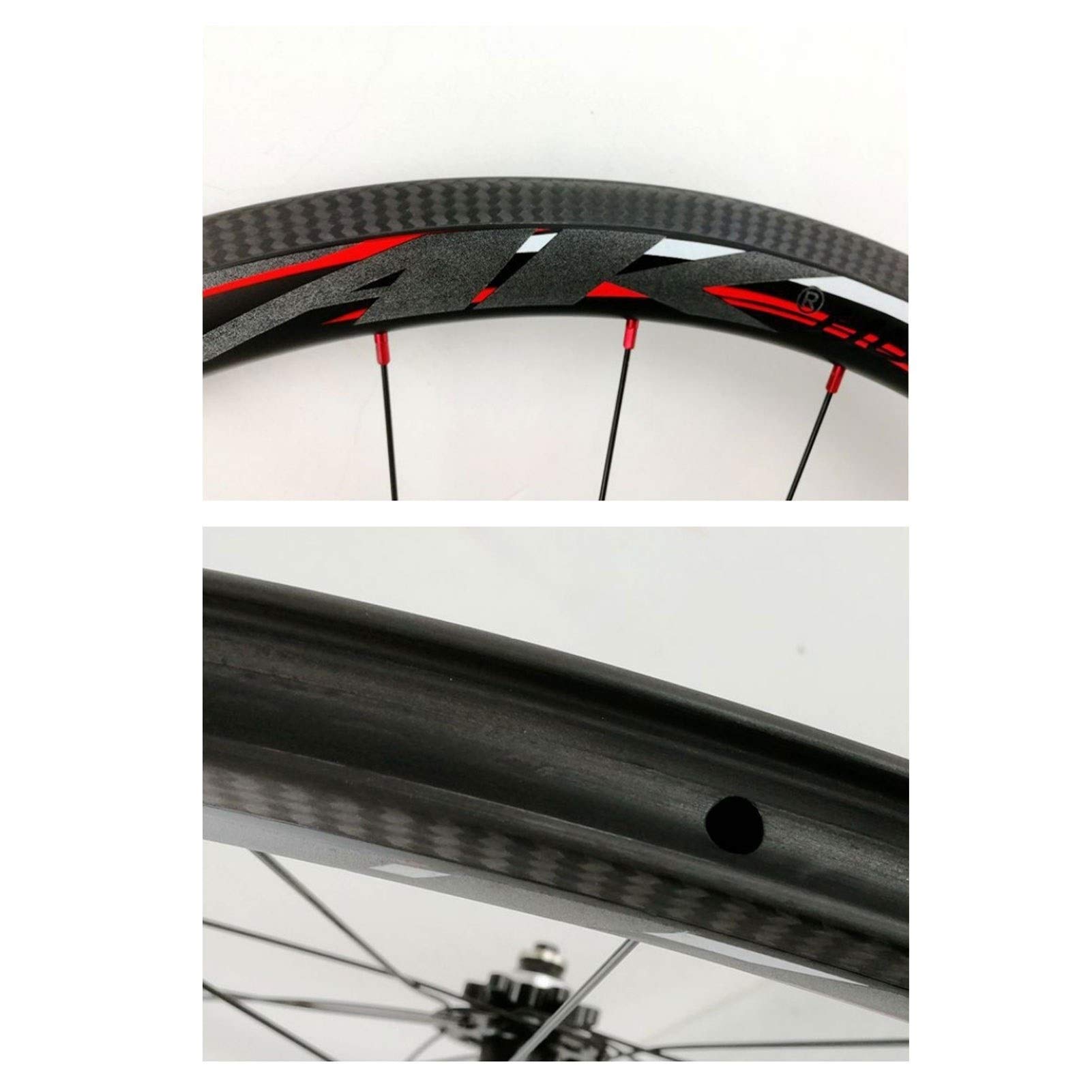Amazon.co.jp: 700Cロードバイクホイールセット、24Hカーボン