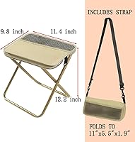 Vista 3 de Portable Foldable Backpack Stool,Foldable Travel Stool Bag,Mini Easy Carry Outdoor Chair，Pocket Chairs for Picnic Hiking Fishing（Khaki