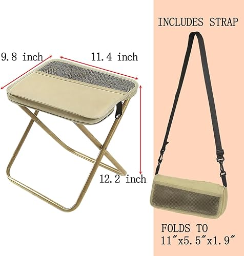 Miniatura 3 de Taburete plegable portátil para mochila,Taburete plegable de viaje,Mini silla al aire libre fácil de transportar,Sillas de bolsillo para picnic,