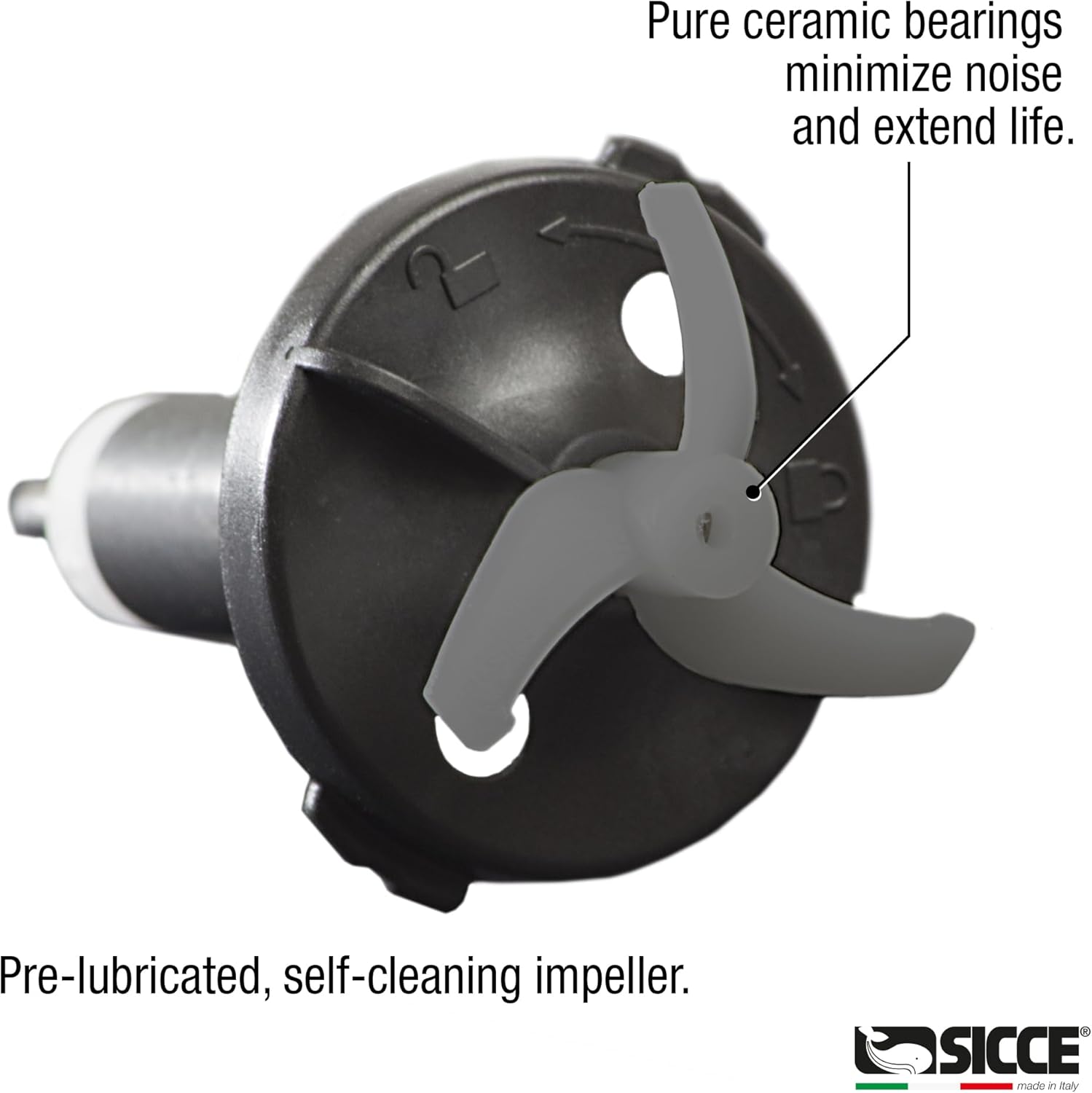 Compact Black Stainless Steel Aquarium Wave Pump