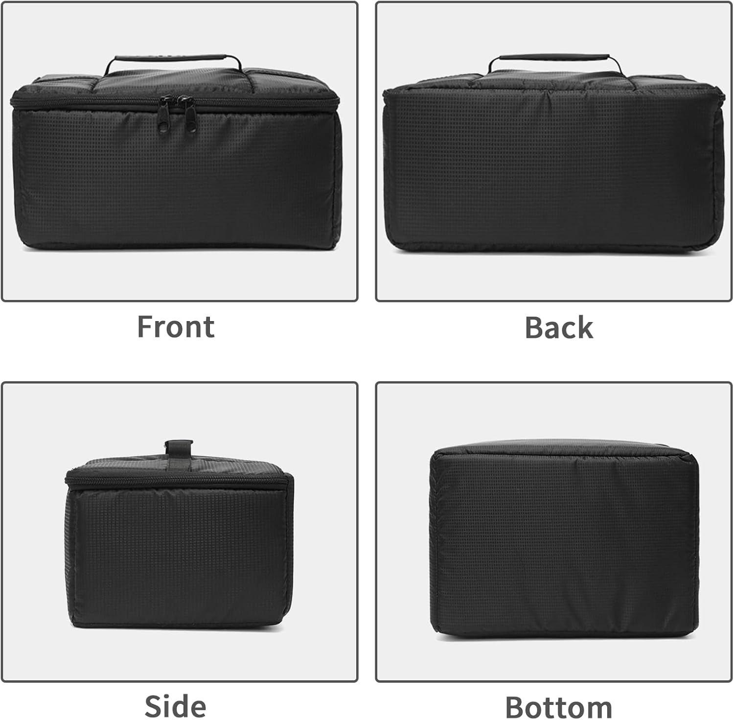 Camera Insert Bag Camera Case, Water Resistant Camera Bag Insert Portable Inner Bag, Shockproof DSLR SLR Cameras Padded Storage Bag, Inner Case Bags (Black) - Image 7