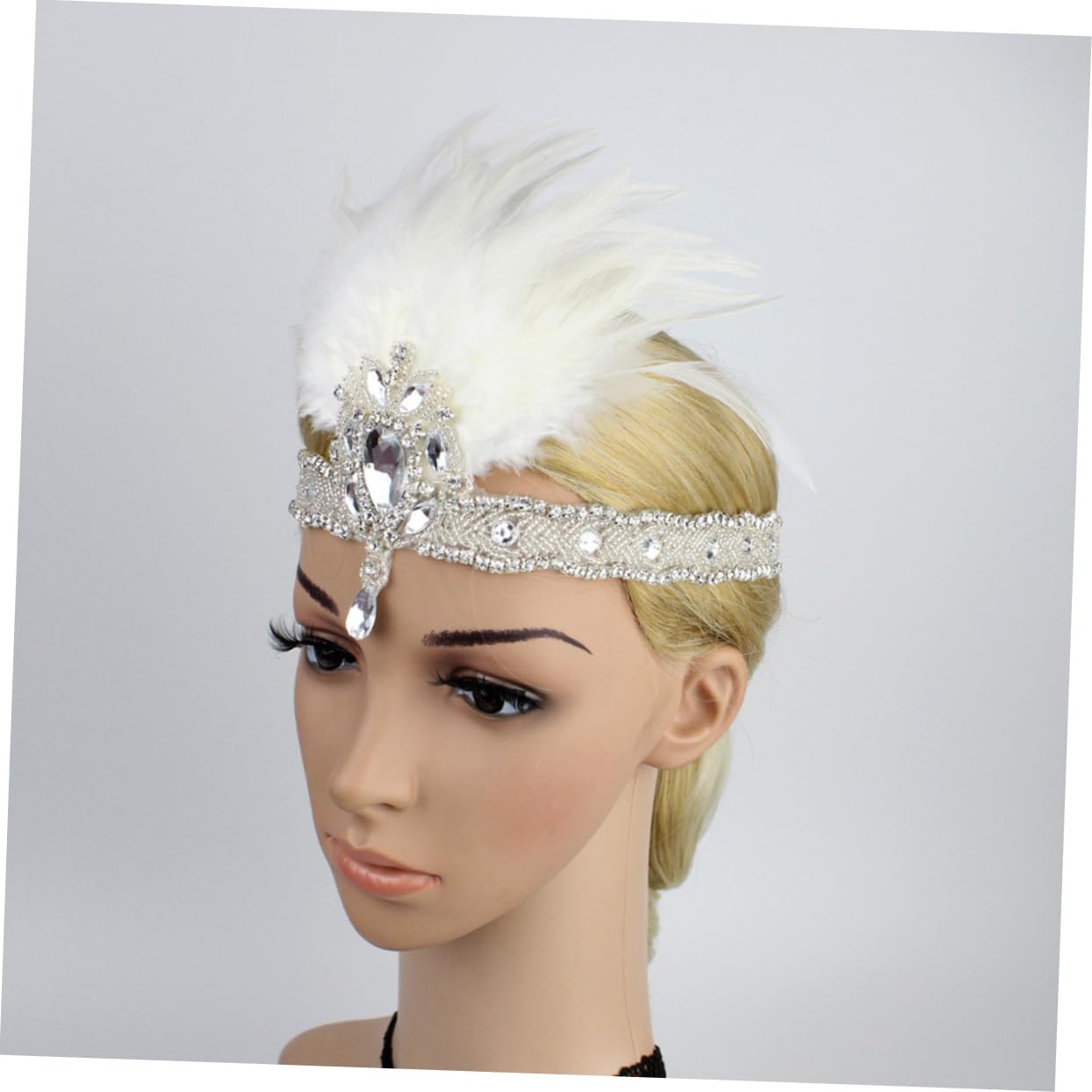 LIFKOME 3pezzi Fascinator Flapper Headband e Accessorio per Sposa e Cerimonie Copricapo Vintage Anni per Matrimoni e