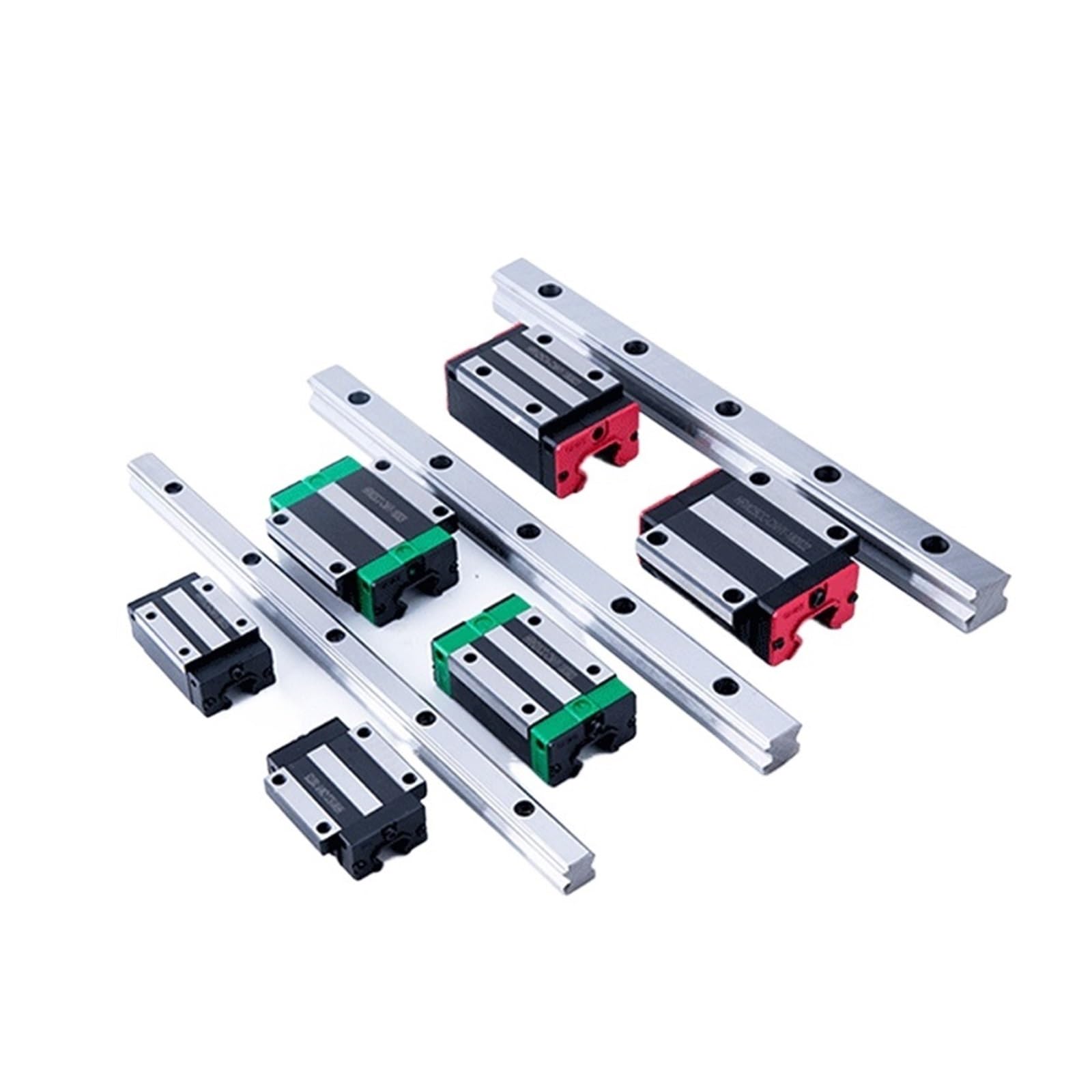 DEBLAN Linearführungsschiene HGR20 / HGR15, 2 Stück mit 4 Blockwagen HGH...CA oder HGW...CC HGH15 (Color : HGH15CA, Size : 600mm)