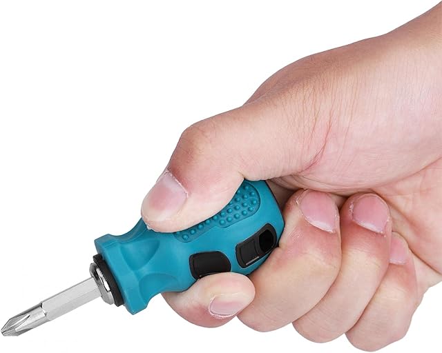 Mini Stubby Screwdriver Magnetic Dual Purpose Crossing Slot Bits Screwdriver Precision Reversible Screwdrivers PH2 SL6 Interchangeable Screwdriver Hand Repair Tool