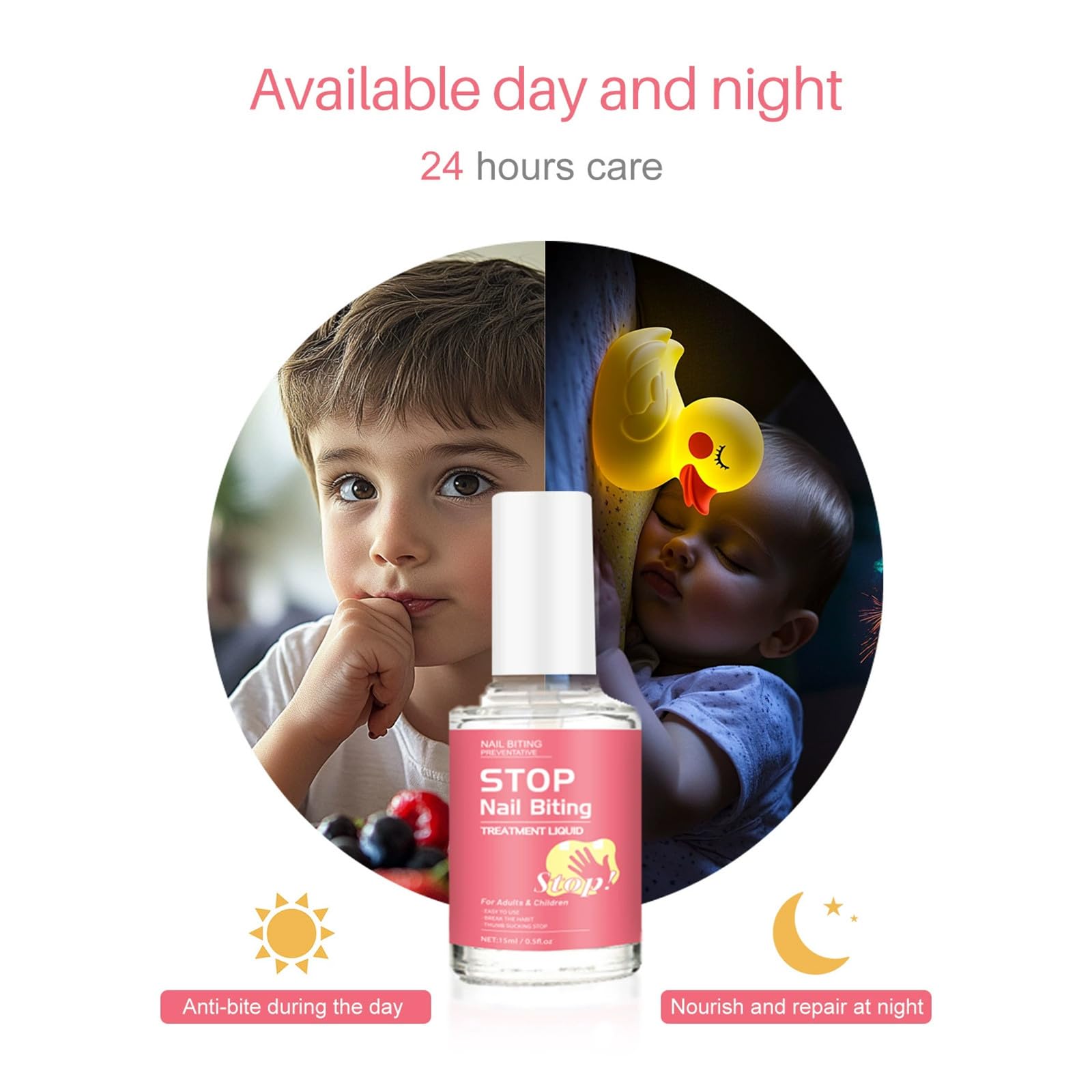 Stop Smalto per unghie per bambini e adulti, anti-masticazione delle unghie contro la masticazione delle unghie | Vernice naturale anti-masticazione delle unghie contro il succhiare il pollice (2