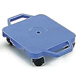 Cosom Scooter, 12 Inch Children's Sit & Scoot Board With 2 Inch Non-Marring Nylon Casters & Safety Guards for Physical Education Class, Sliding Board with Safety Handles, Blue