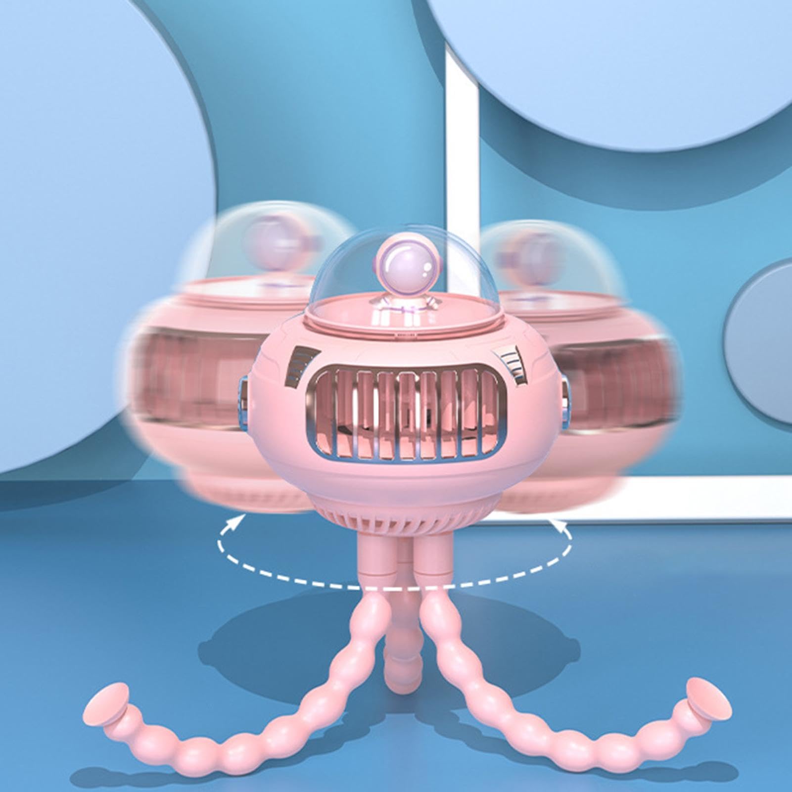 Ventilador Para Cochecito De Bebé Mini Pulpo Enfriador Portátil
