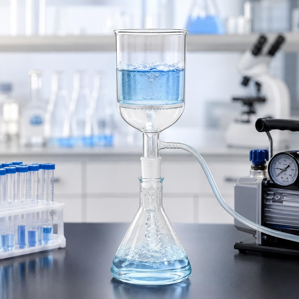 Büchnertrichter Poröse Glasplatte Große Kapazität Vakuum Laborfilter-29/32# 10000ml