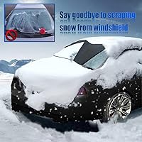 Vista 7 de IC ICLOVER Cubierta de parabrisas trasera para coche, protector de ventana trasera impermeable de 4 capas para hielo y nieve, rayos UV del sol