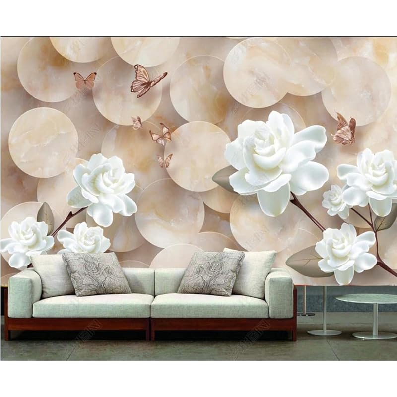 建築 住宅資材 ゴッホ 星月夜 壁装3dステレオ画像壁紙モダンミニマリストテーマ写真壁画小さな白い花大理石ファッションリングステレオ背景壁 350cmx256cm 137 8x100 8inch Ueowrhzhqe Warroom Pl