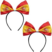Spain Soccer Headband Spanish Flag Hair Accessory Football Fans Elastic Plastic Headband for Party &amp; Team Celebrations