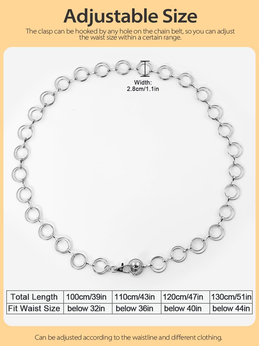 FIORETTO Chain Belt for Women Metal Waist Chain Fashion Multilayer Chain Belts for Dress - Image 5