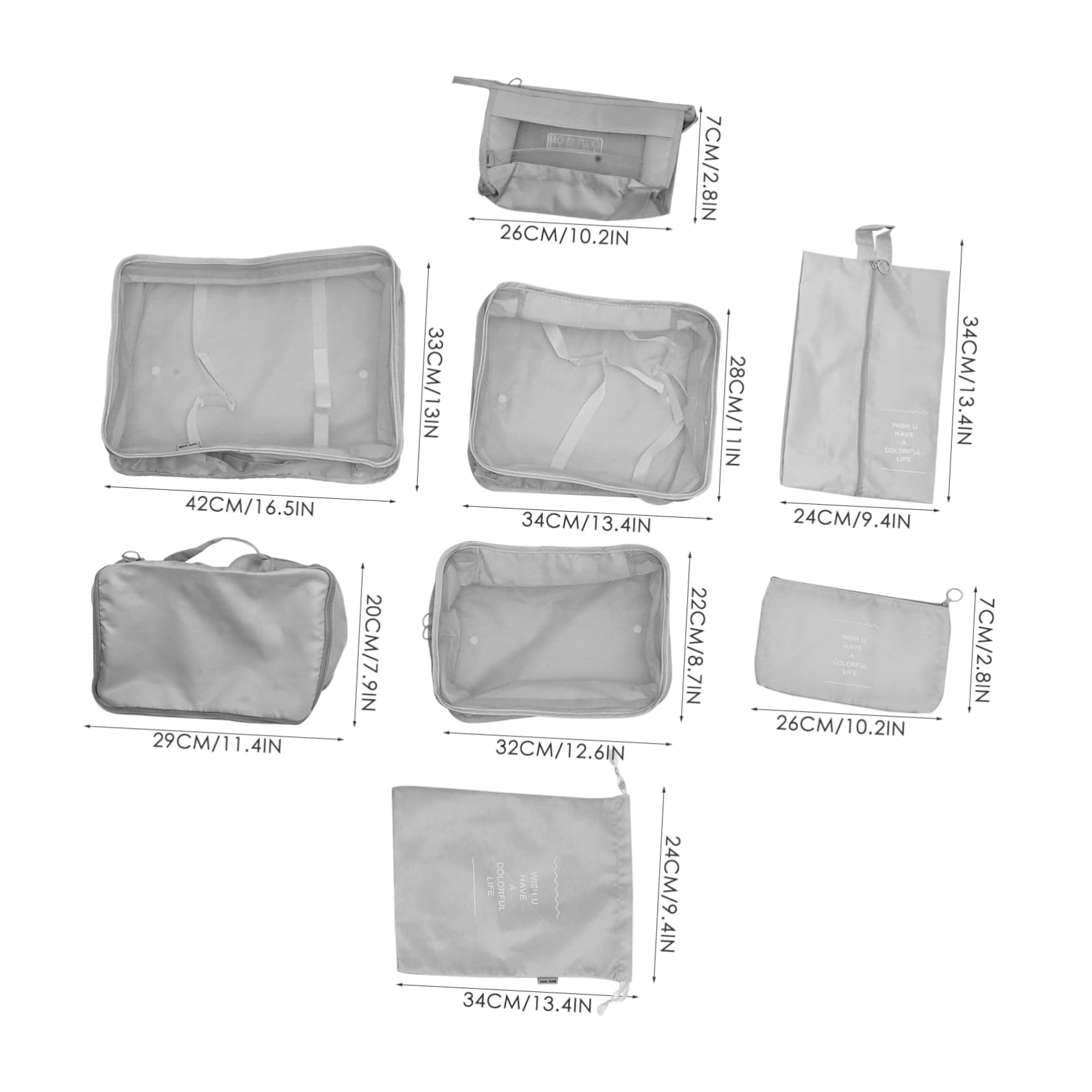 Veemoon Organizer Valigia Viaggio Borse Vestiti Borse Scarpe Trucco Accessori Cubi Organizzazione Accessori Viaggio Famiglia Lavoro Vacanze Escursioni Lunghi