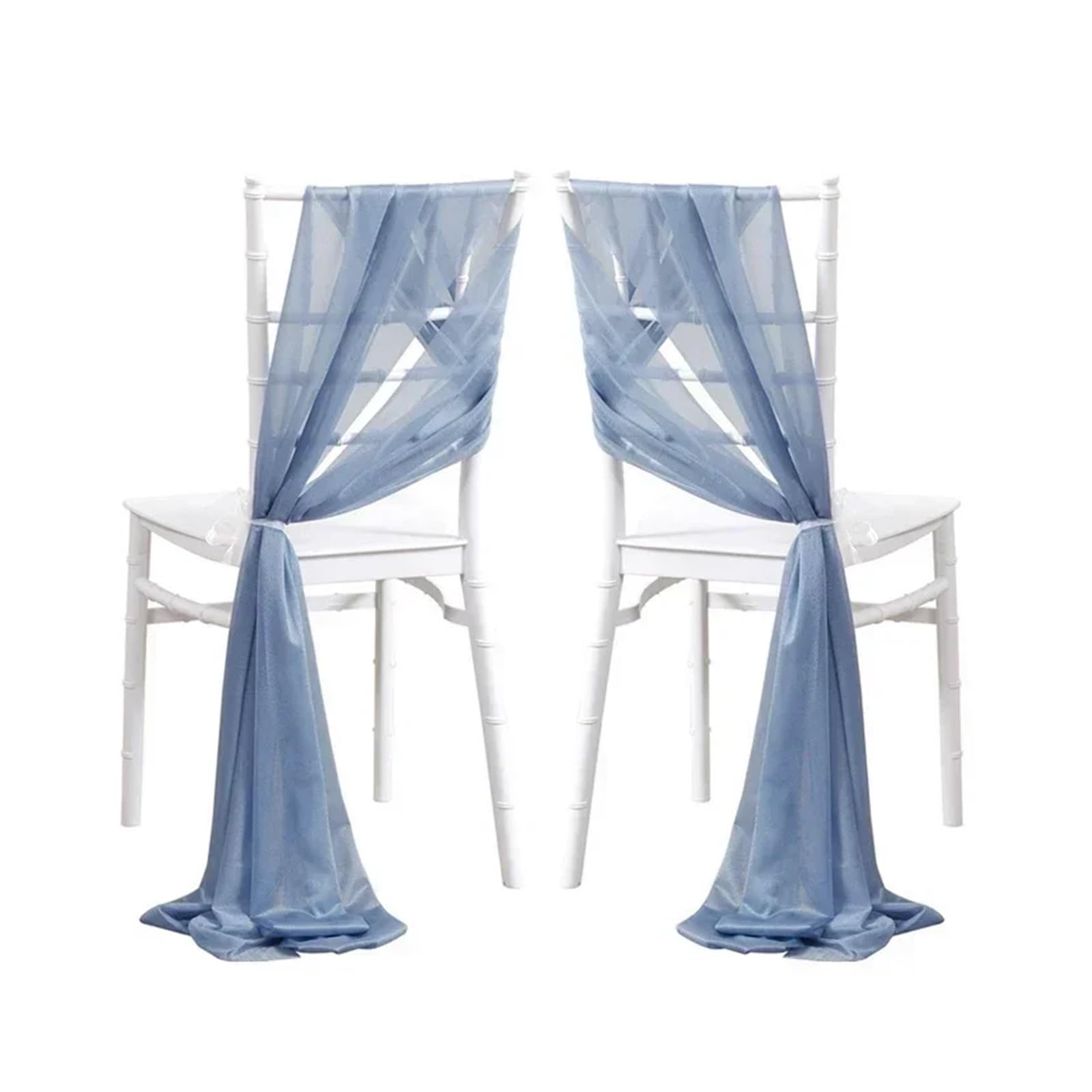 Stuhlschleifen 10/50 Stück Chiffon-Stuhlschärpen, Salbeigrün, 17 x 250 cm, 12er-Set Schärpen for Hochzeiten, Stuhlhussen, Bänder, Hochzeitsfeiern, Gangstühle, Dekoration(Grey Blue,10 pcs)