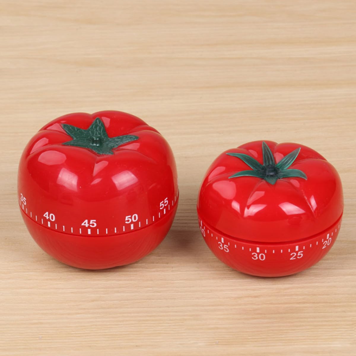 Mechanischer Küchenkochtimer in Tomatenform, 2 Stück