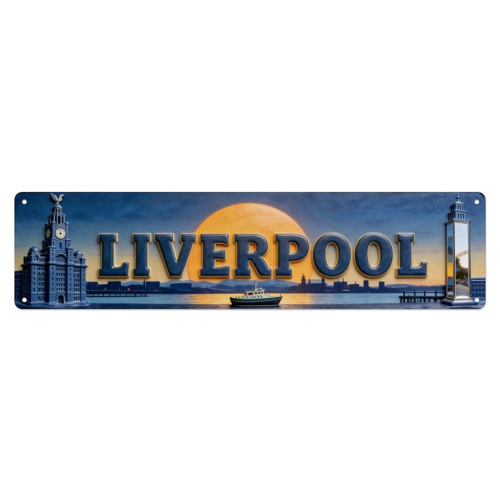 Liverpool England Retro Metal Tin Sign