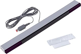Aokin Sensor Bar for Wii, Replacement Wired Infrared Ray Sensor Bar for Nintendo Wii and Wii U Console, includes Clear Stand