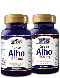 Óleo de Alho 1500mg Vitgold Kit 2x 100 cápsulas