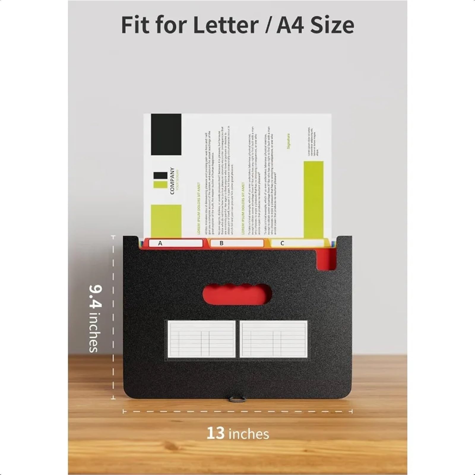Classeur accordéon extensible à 26 pochettes, format A4, en plastique Pour Bureau