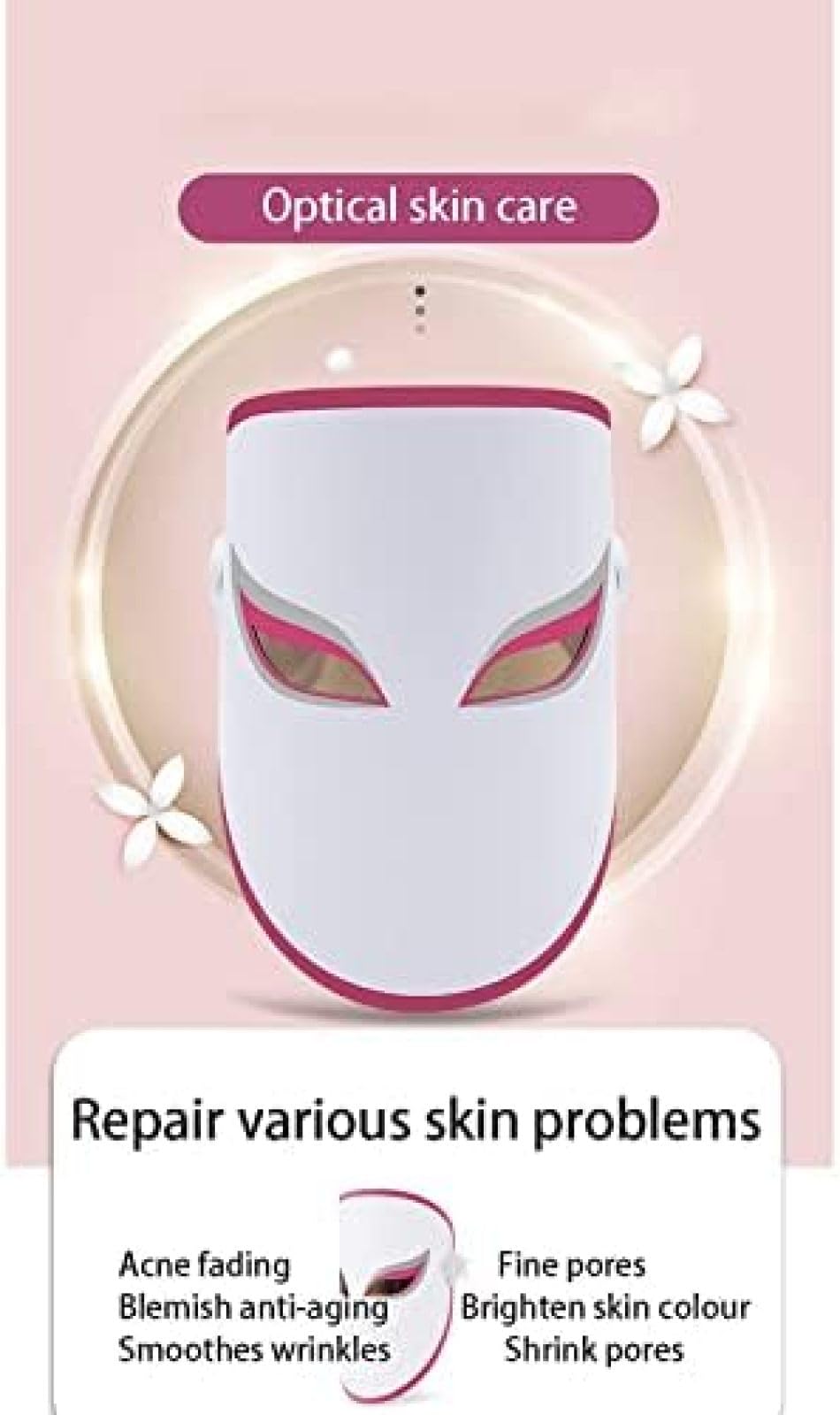 Terapia De Luz Mascarilla Facial LED, Mascarilla De Terapia De Luz, Mascarilla Facial Rejuvenecimiento De La Piel Fotón Mascarilla Facial Tratamiento De Luz Mascarilla Facial para El Cuidado De La