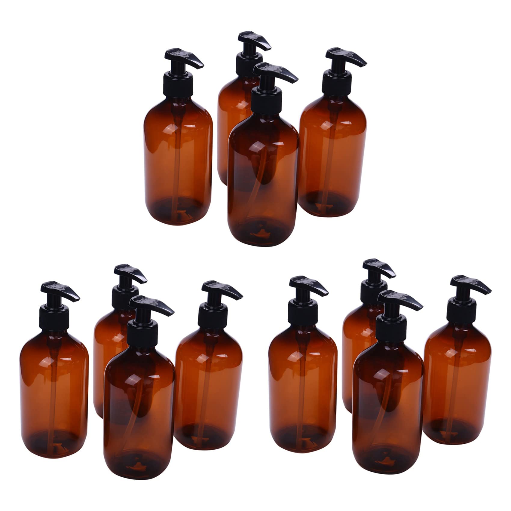 Jnchdghwa 12Pcs New 500Ml Pump Bottle Makeup Bathroom Liquid Shampoo Bottle Travel Dispenser Bottle Container for Soap Shower Gel