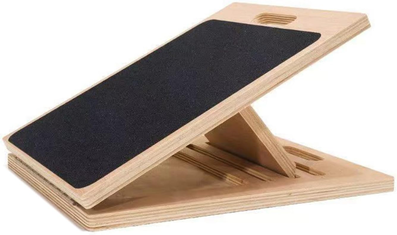 Adjustable Wooden Leg Calf Stretching Board Home Gym Leg Muscle Stretcher Stability Training Flexibility Enhancement Leg Calf Stretching Platform