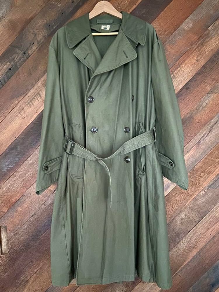 Amazon.co.jp: US ミリタリー トレンチコート 50年代 ビンテージ