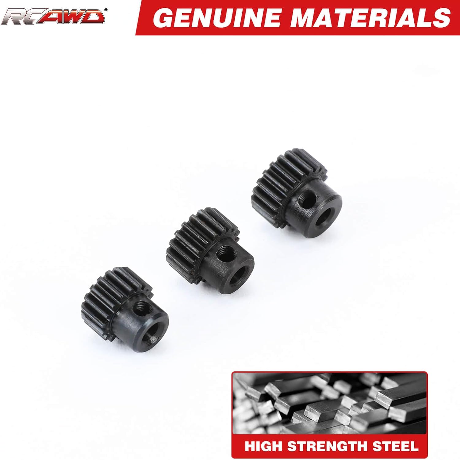 RCAWD 15t 17t 20t Pinion Gear for Arrma 1/10 Granite Senton Big Rock 550 Mega 1/8 Typhon Mega Upgrades Parts