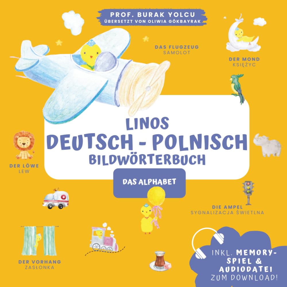 Linos Deutsch Polnisch Bildwörterbuch (Alphabet): Memoryspiel & Audio zum Download (Wörterbuch für Kinder und Anfänger) - Niemiecko polska książka dla dzieci