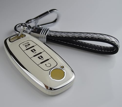 Miniatura 1 de Funda protectora de TPU para llavero inteligente + llavero para Nissan Rogue SL Ariya FWD Pathfinder X-Trail Sentra Murano Kicks 2023 2024 2025