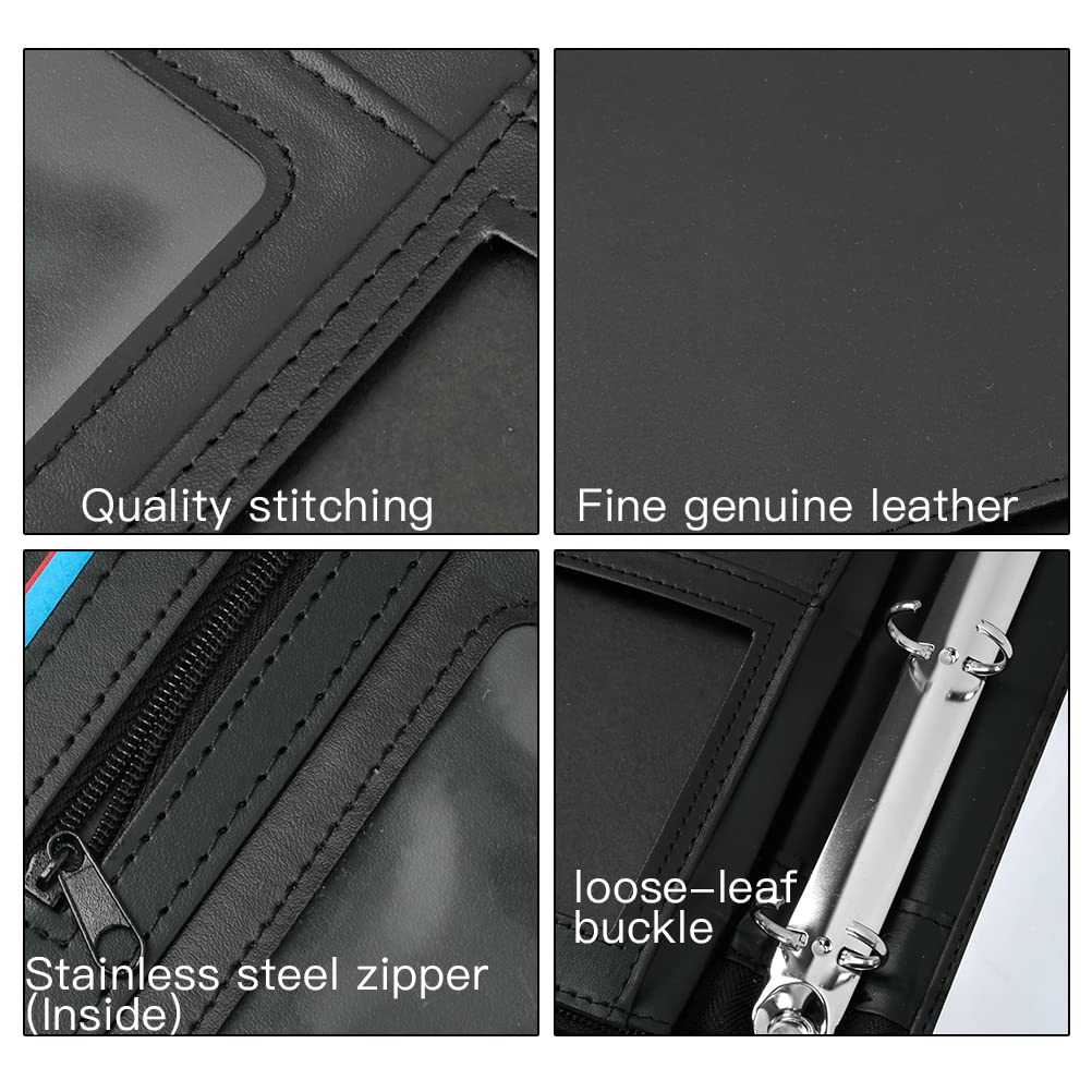 Conférencier Noir DIN A4 Avec Bloc-notes, De Nombreux Compartiments