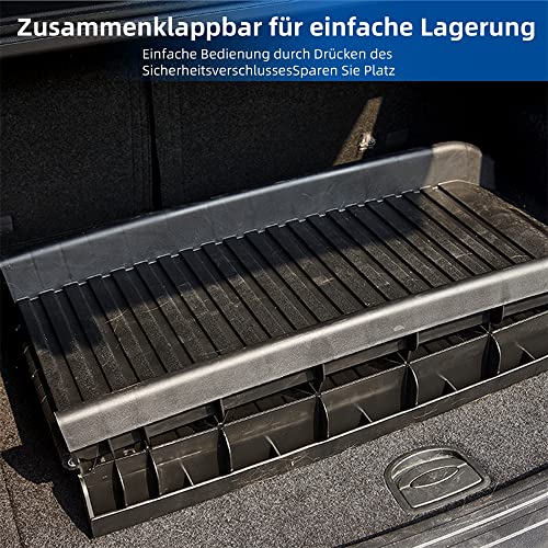 Melko Hunderampe 157,5 x 39,5 x 8,5 cm Kunststoff Hundetreppe mit Anti-Rutsch-Belag, klappbar