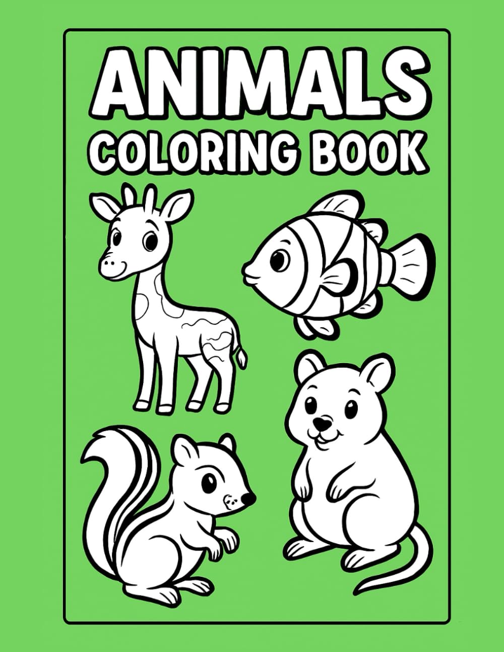 Colora gli Animaletti! Libro da Colorare per Bambini 3–6 Anni (20 Pagine)