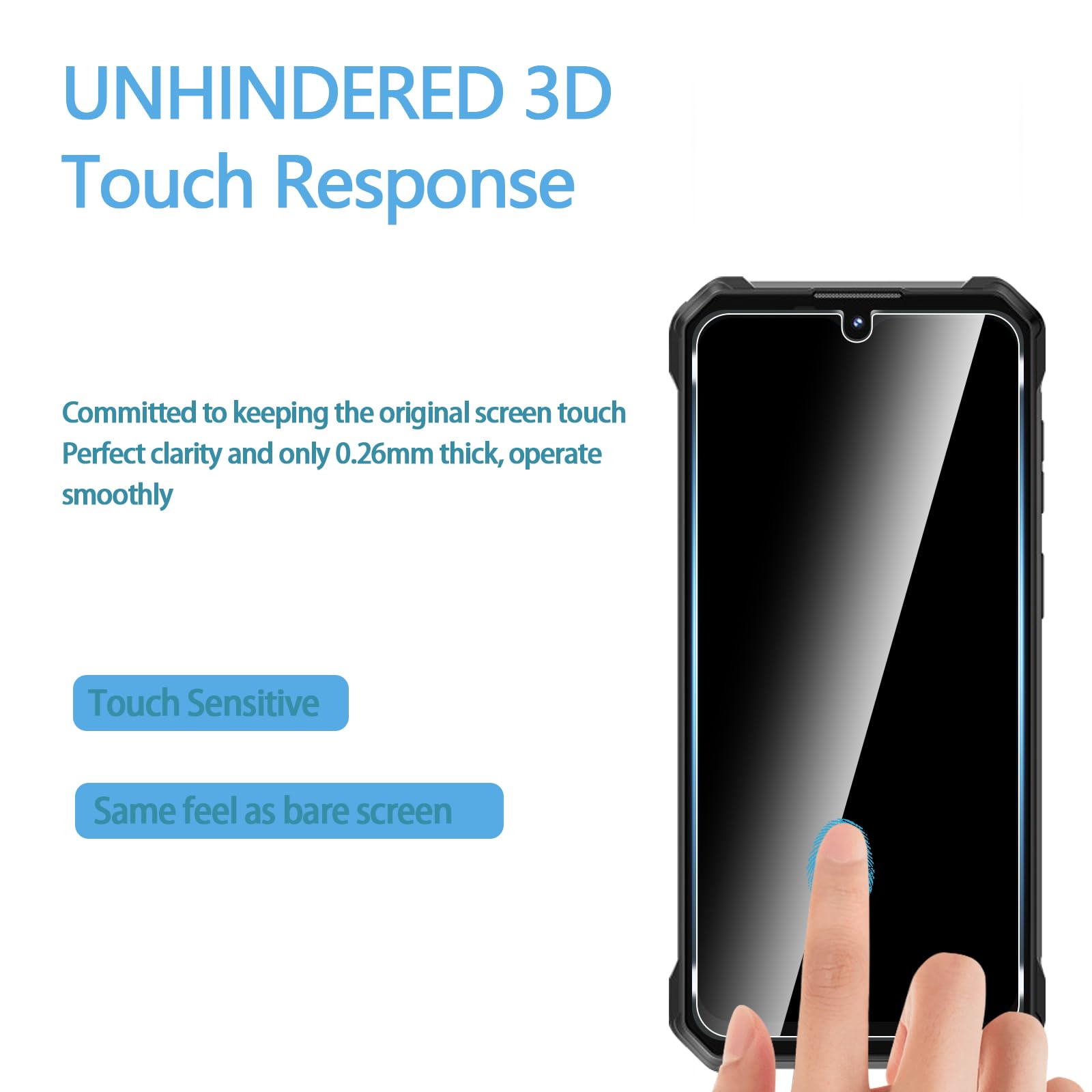 Vetro Temperato Per ZTE Blade 10 Smart [3 Pezzi] – Durezza 9H, Anti-Graffio E Anti-Impronta, Installazione Facile