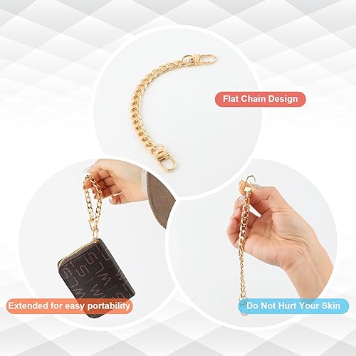 Miniatura 20 de Correa de cadena de metal para bolsa, 4 piezas, bolsa de mano, bolsa de hombro, bolsa cruzada, 15.4 pulgadas, 23.6 pulgadas, 31.4 pulgadas, 47.2